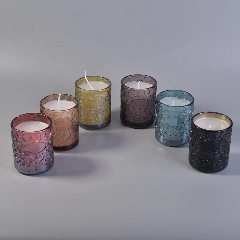 Luxury handmade crystal glass candle container 10oz