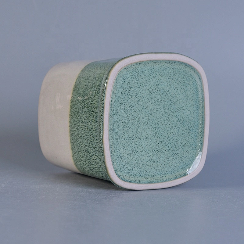 Square candle holders in ceramic scented candle jar home decor