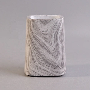 Customized concrete candle container water transfer printing home decor