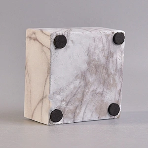 Square cement hurricane candle container wholesales