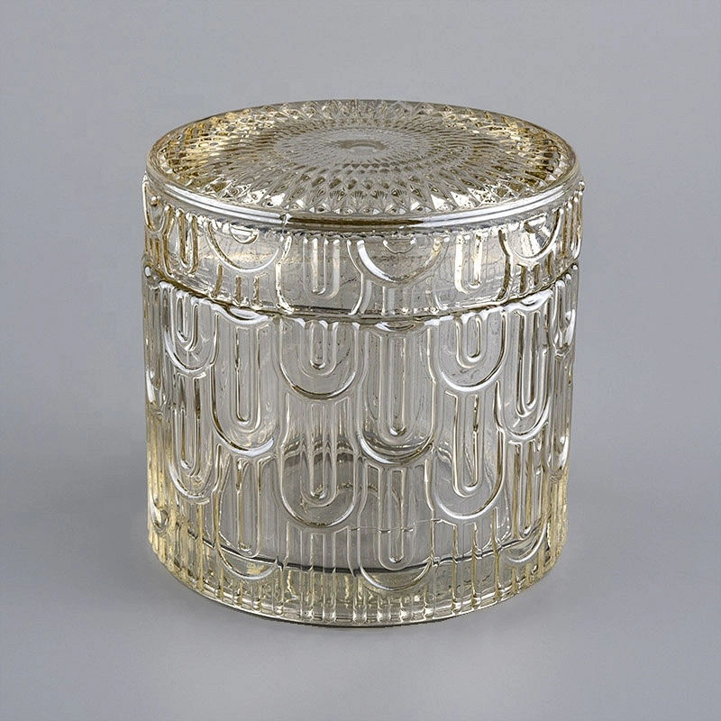 Sunny tea light custom crystal glass candle holder with lid