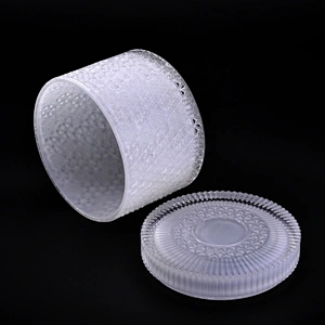 10oz 20oz Wholesales tea light white luxury glass candle holder with lids