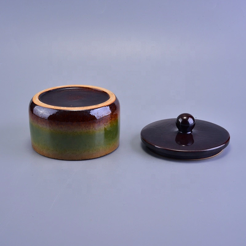 500ml Unique ceramic tealight candle holders with lid factory
