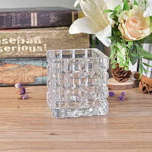 Luxury Glass Candle container tealight candle jars home decoration wholesales