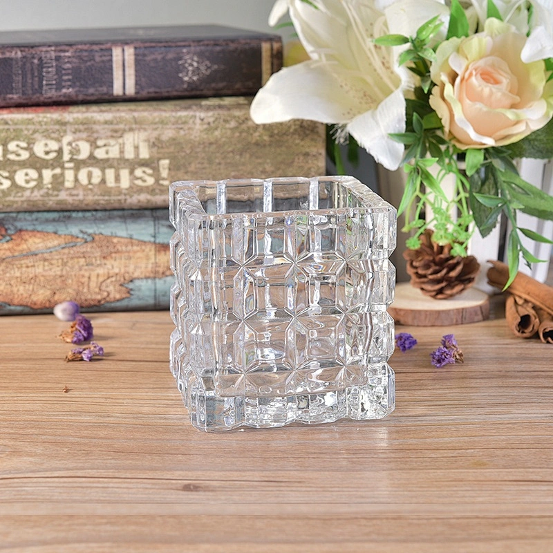 Luxury Glass Candle container tealight candle jars home decoration wholesales