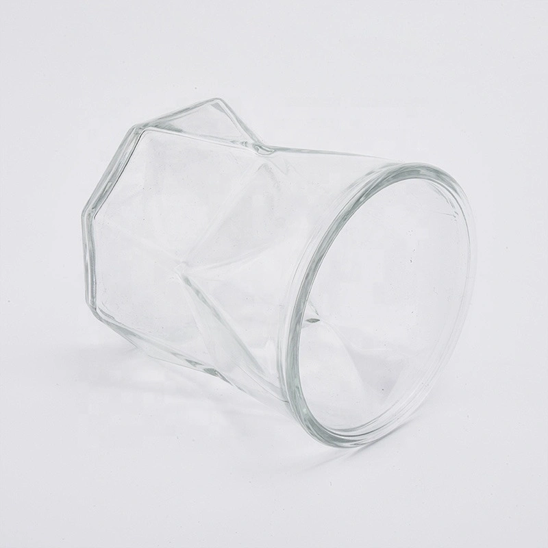 Sunny clear decorative luxury empty glass candle jars holder 10oz