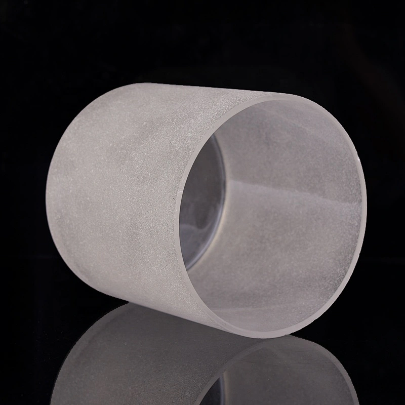 Cylinder candle vessel frosted glass candle holder wedding centerpieces