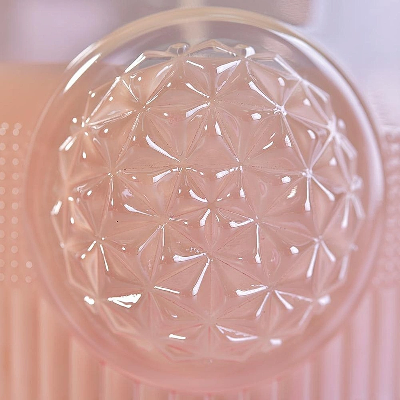 Luxury pink diamond decorative crystal glass jar candle 8oz