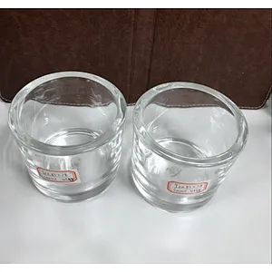 thick wall 8oz colored glass candle holders