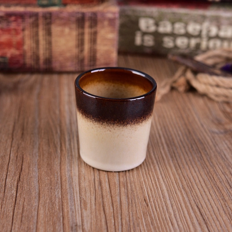 Amber mable ceramic candle iridescent jars wholesales