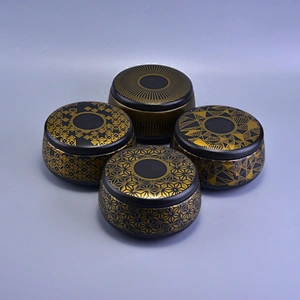 Wholesales Sunny customized black matte ceramic candle jars with lid