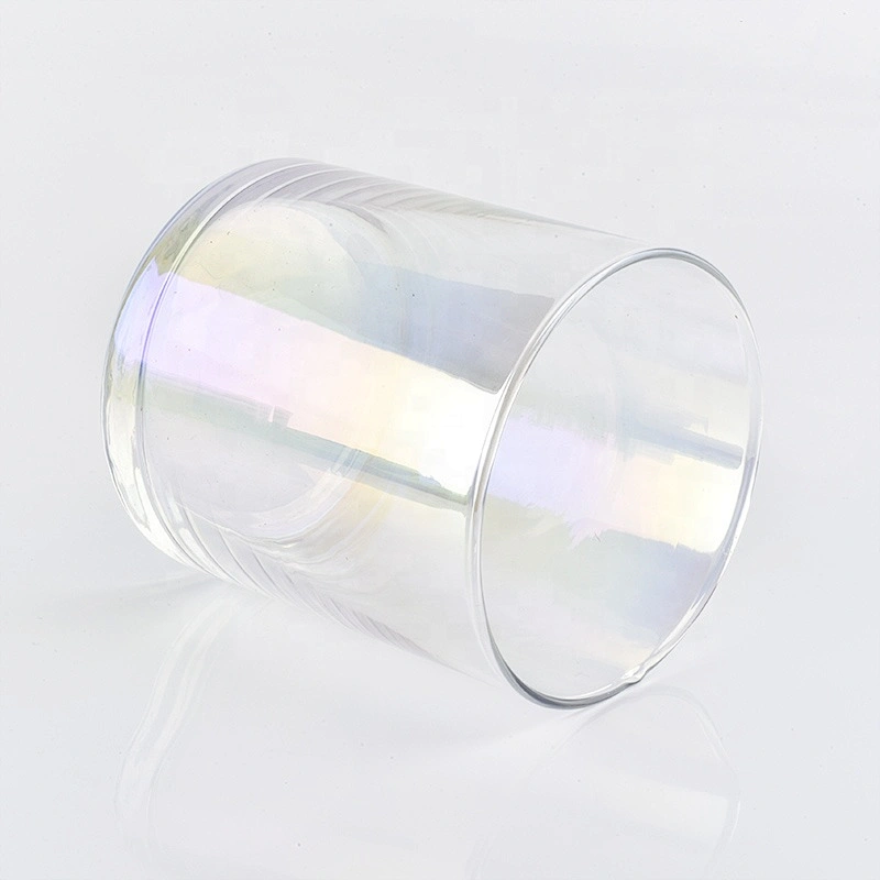 Transparent customized candle vessel glass candle jar wedding decoration in bulk