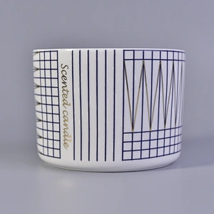 Wholesales glaze empty recycled candle container holder home decor
