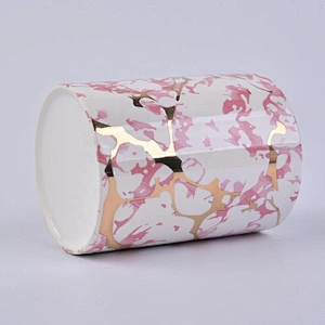 8oz 10oz Custom chinese pink votive ceramic candle jar