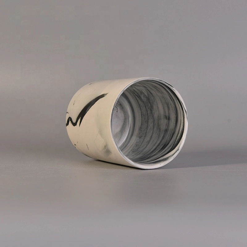 Handmade ceramic candle jar home decoration