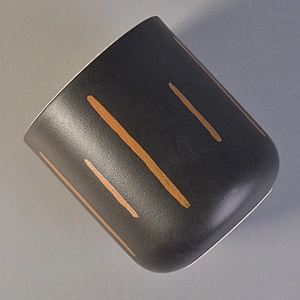 8oz 11oz 14oz Sunny custom black frosted ceramic candle holders