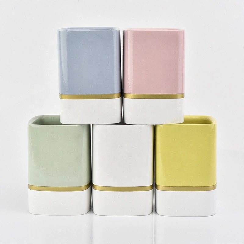PU coating concrete candle containers