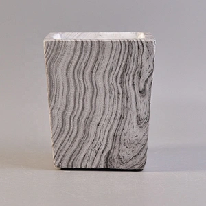 150ml Square concrete candle container Water transfer printing home decor