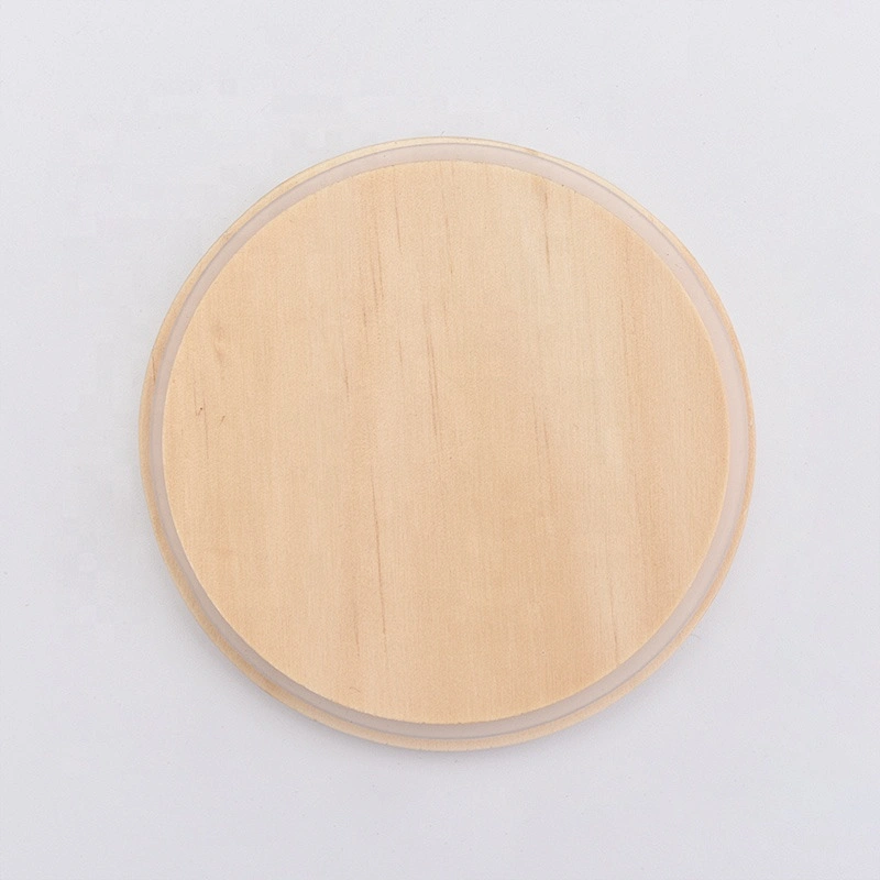 natural wooden lid for glass candle jars candle accessory