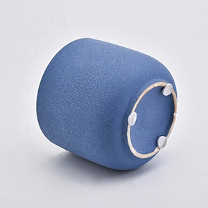 12oz candle wax jar Frosting ceramic candle containers  wholesale