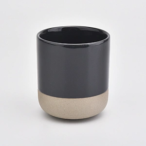 color ceramic candle jar glazed bottom candle hoder 12oz