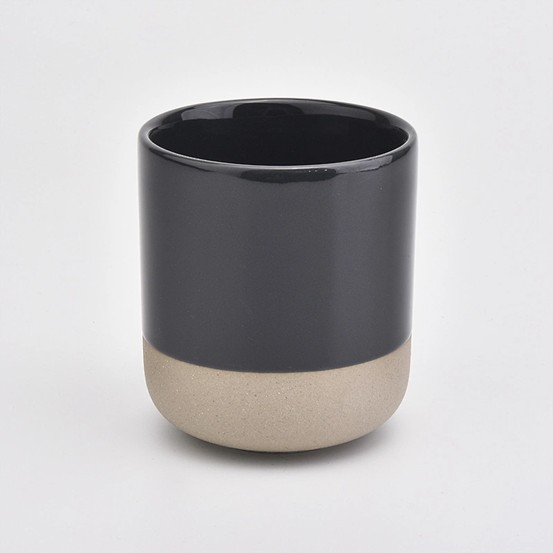 color ceramic candle jar glazed bottom candle hoder 12oz