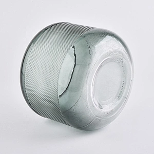 Wholesales empty round luxury glass candle container