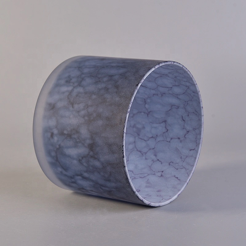 OEM frosted personalized candle jar votive scented glass candle holder party decoration in bulk