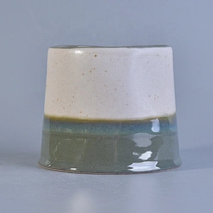 Elegant green round ceramic candle containers votive candle holders home decoration supply