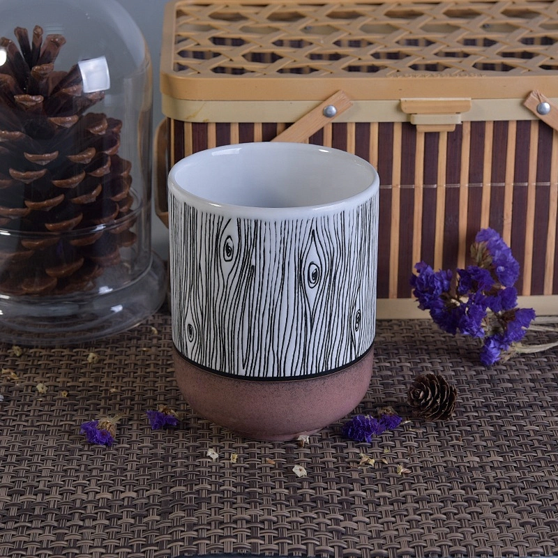 Customized enamel candle holder cylinder candle container home decor