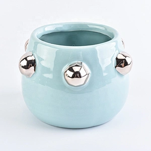 330ml Green ceramic candle holder luxury candle vessel home decor