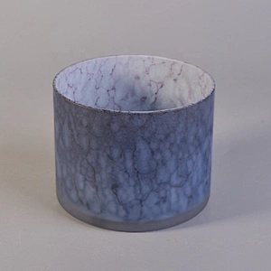 OEM frosted personalized candle jar votive scented glass candle holder party decoration in bulk