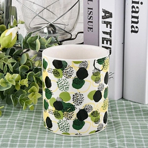 Sunny Luxury white pattern custom glass candle vessel container 10oz 20oz