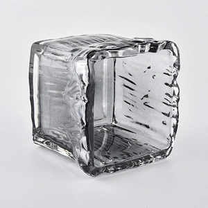 10oz 12oz 14oz Wholesales votive square black Luxury glass candle holder