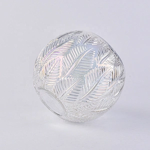 Clear Lotus leaf candle container votive glass candle vessel wedding decor in bulk
