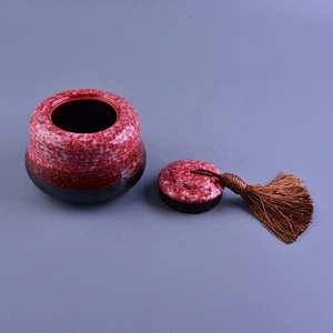 Wholesales customized menorah ceramic jar for lid