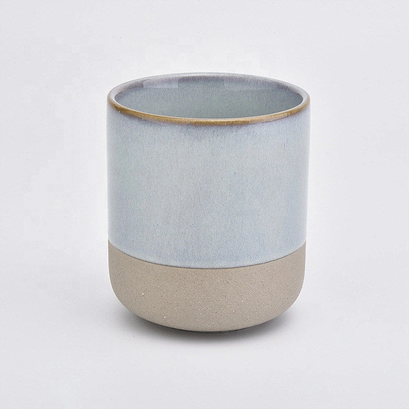 Menorah candle tumbler home decoration ceramic candle jars in bulk