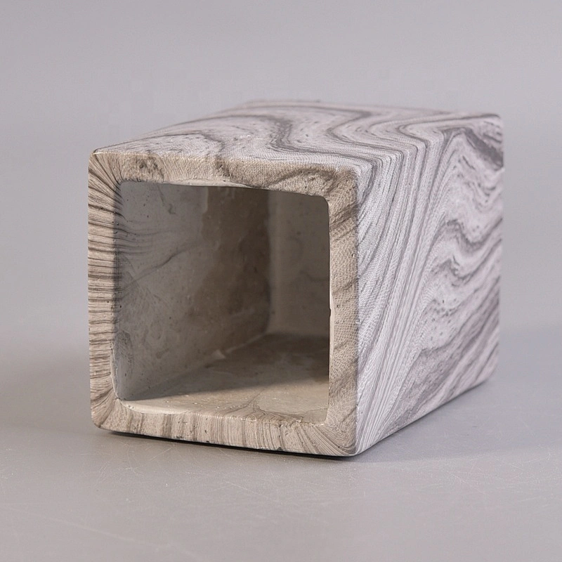 Square cement candle vessel votive candleholder home decoration