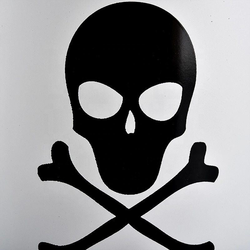 skull pattern on matter color glass candle jars