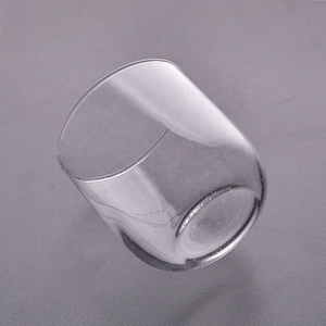 Empty machine blown round candle container glass tea light candle jar wedding decoration factory