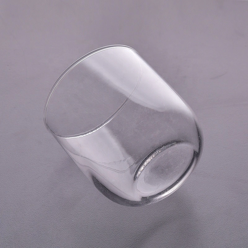 Empty machine blown round candle container glass tea light candle jar wedding decoration factory
