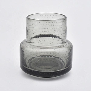 Black Glass Candle Jar Home Decor Wholesales