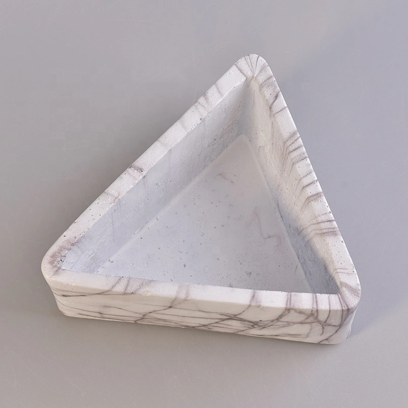 Triangle concrete candle jar custom home decor