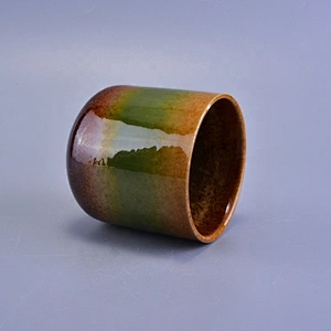Customized ceramic candle containers iridescent scented candle holders 400ml