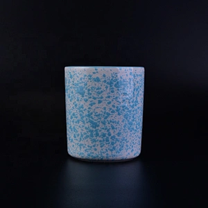 Wholesale decorative blue ceramic candle jar