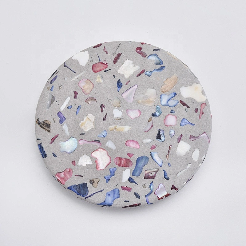 Wholesales round Custom concrete lid for candle jars