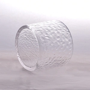 Transparent spraying candle vessel glass candle jar home decorative in bulk