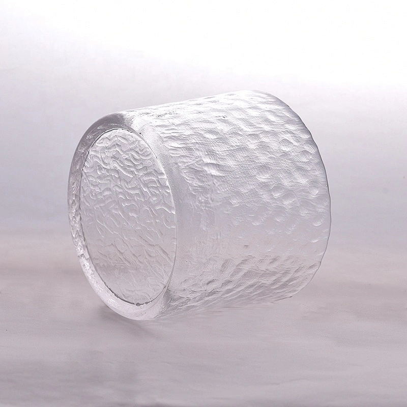 Transparent spraying candle vessel glass candle jar home decorative in bulk