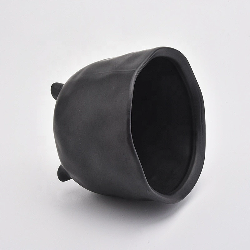 Antique candle jars ceramic decorative candle holder black