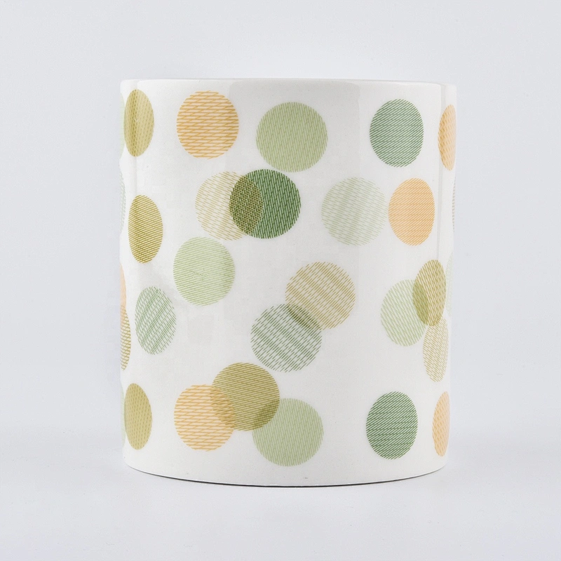 Sunny luxury custom white empty ceramic holder jars for candle